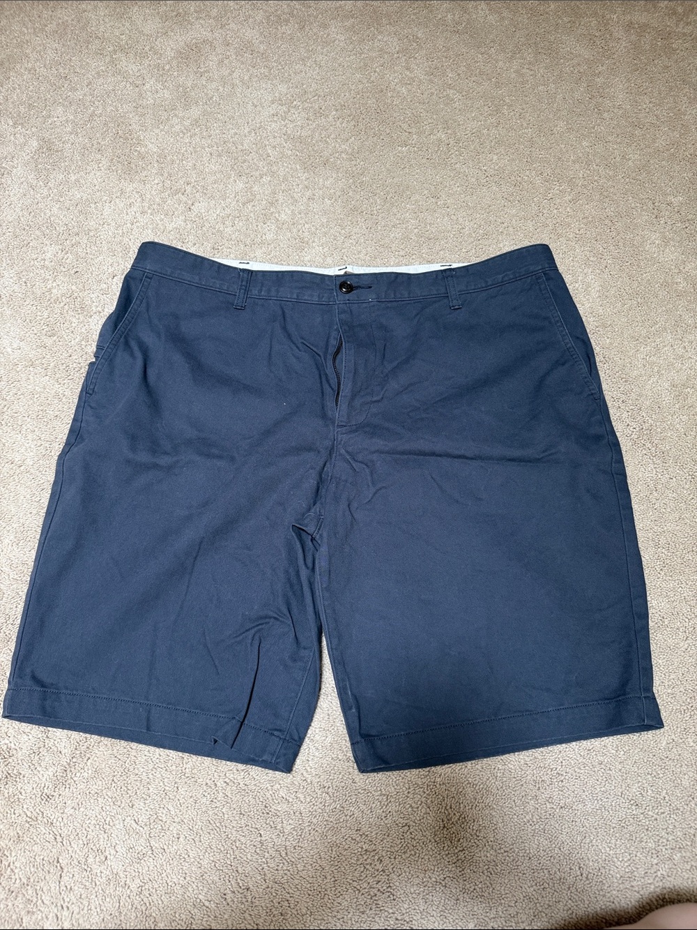 Dockers Navy Flat-Front Chino Shorts